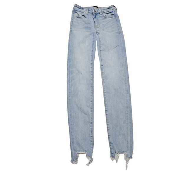 American Eagle Super Hi Rise Jegging Jeans Womens Size 00 Light Wash Denim Pants - Picture 2 of 8